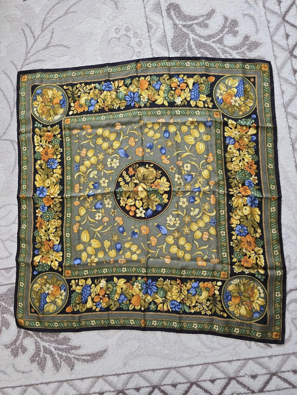 Loewe Silk Scarf Vintage 34